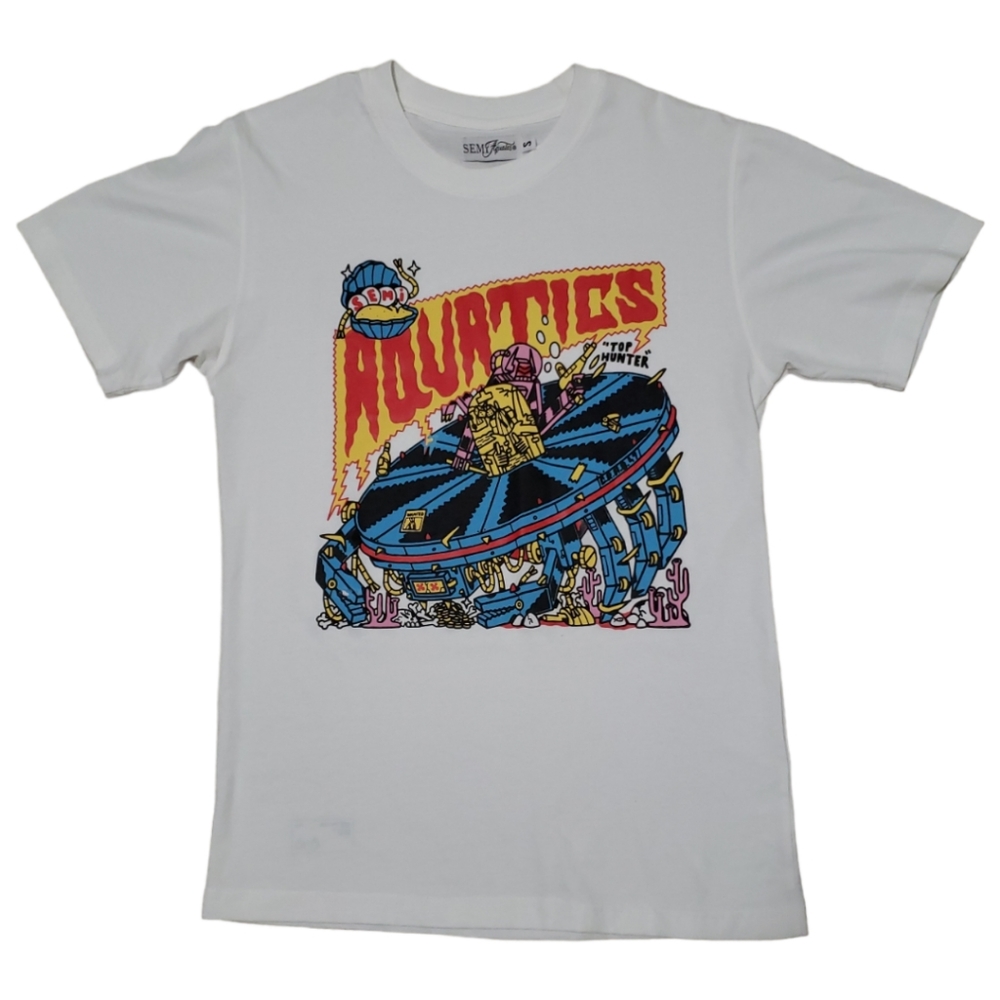 Semi Aquatics Cracklez Crab Top Hunter Graphic Tee Limited Release Sz Small